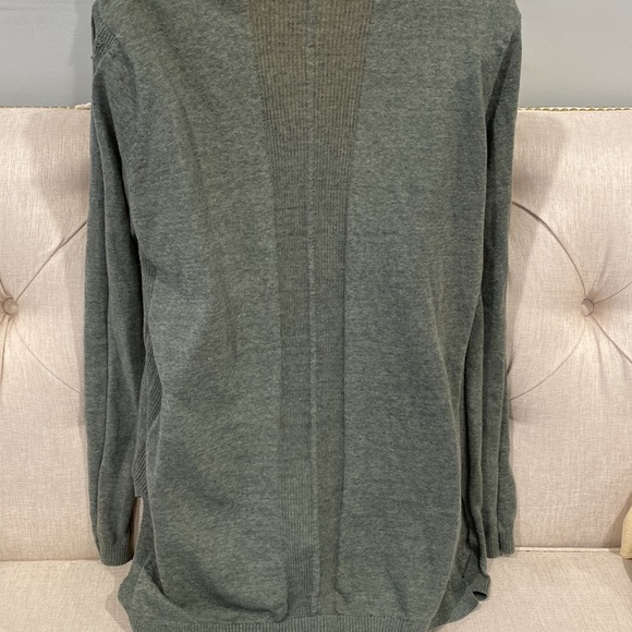 GAP long fine knit lots linen mix cardigan jacket with pockets green size M - Picture 9 of 16